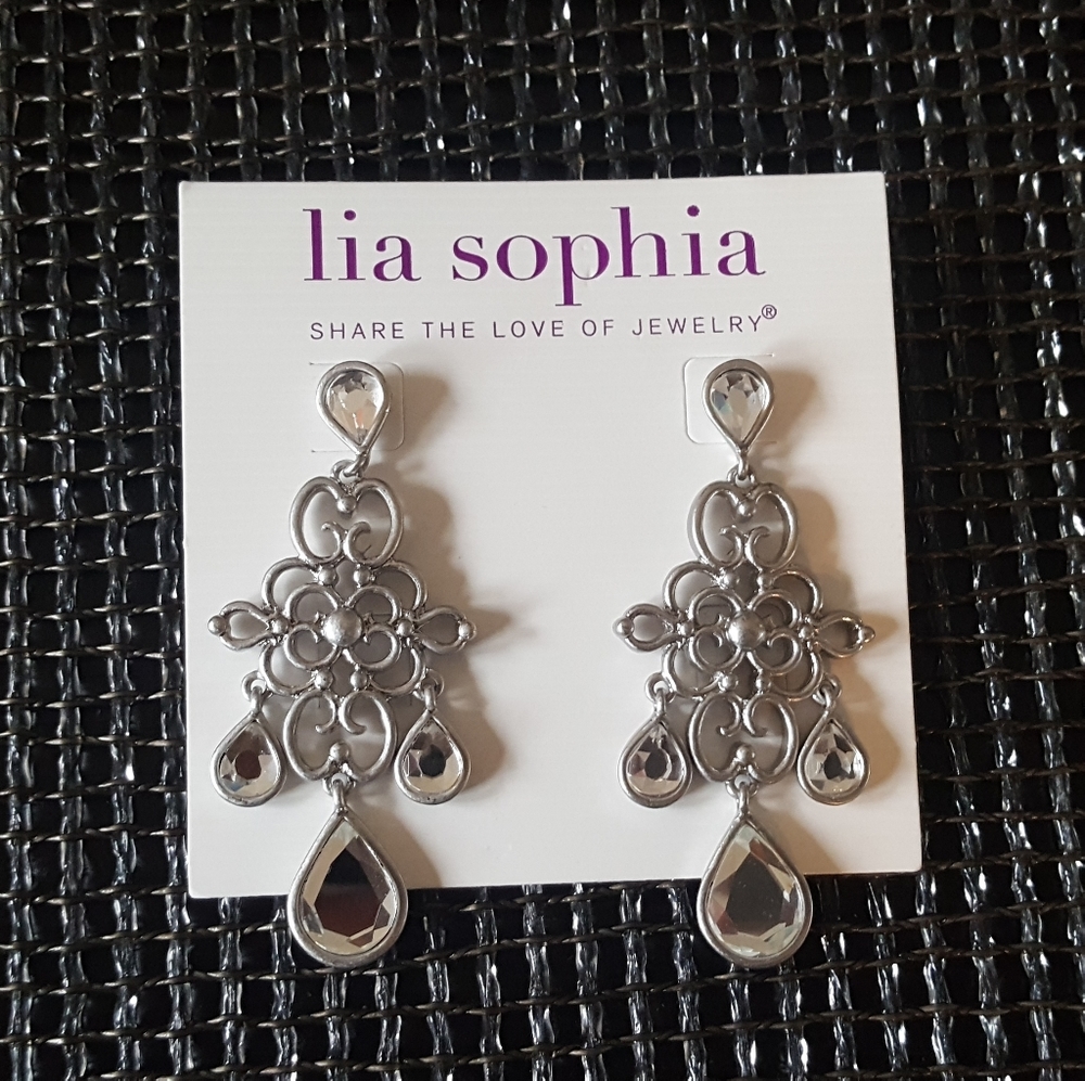 Crystal Bling Chandelier Pierced Earrings